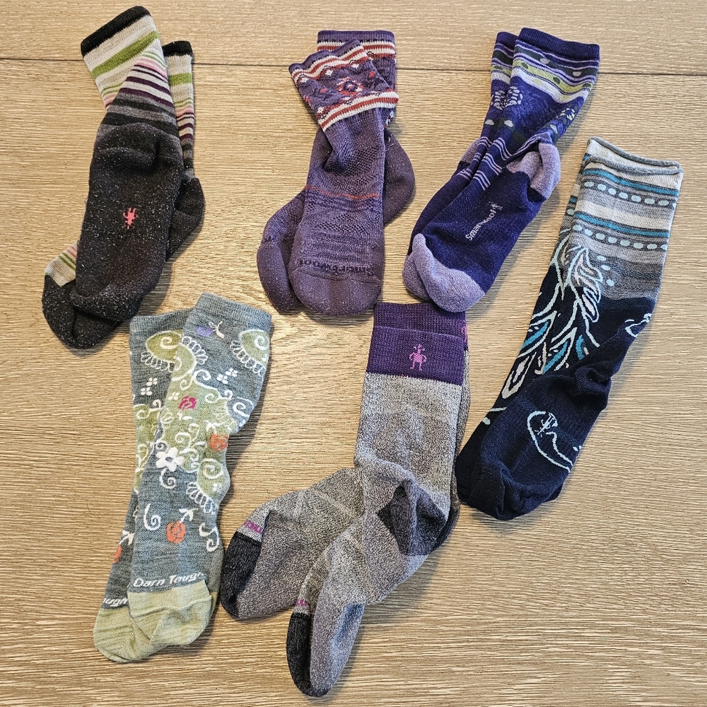 Smartwool Darn Tough Merino Wool Sock Bundle of 6 Pair Women's Medium Multi - Picture 2 of 2